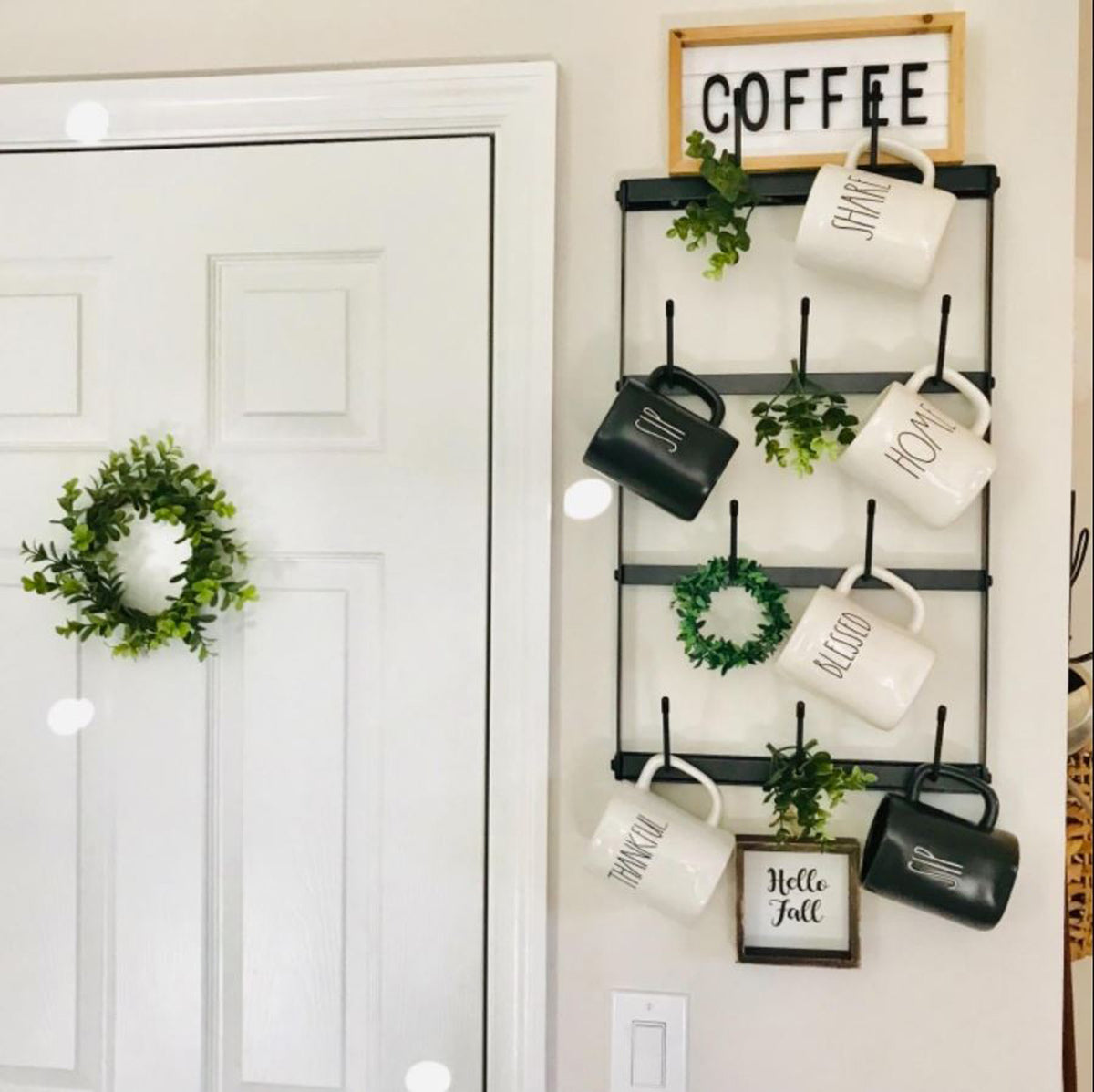 Mini Metal Wall Mug Rack  Claimed Corner