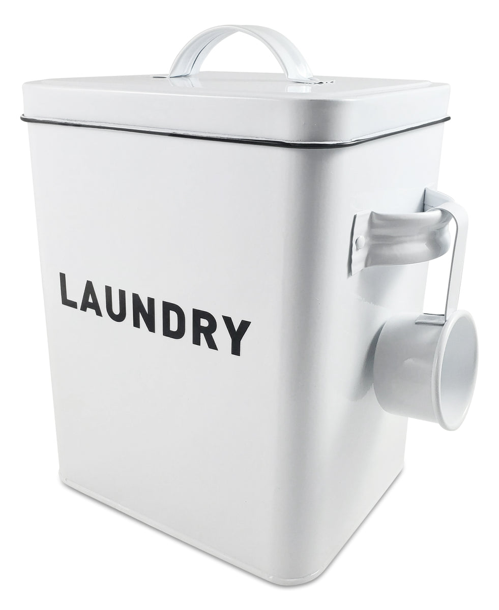 Metal Laundry Powder Container w/ Scoop
