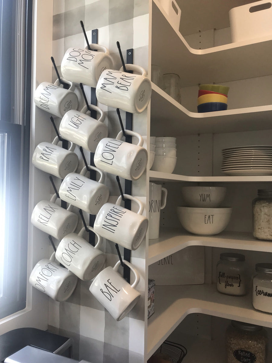 Mug storage, Coffee mug storage, Diy kitchen storage