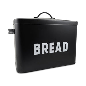Black Metal Bread Box - Extra Large