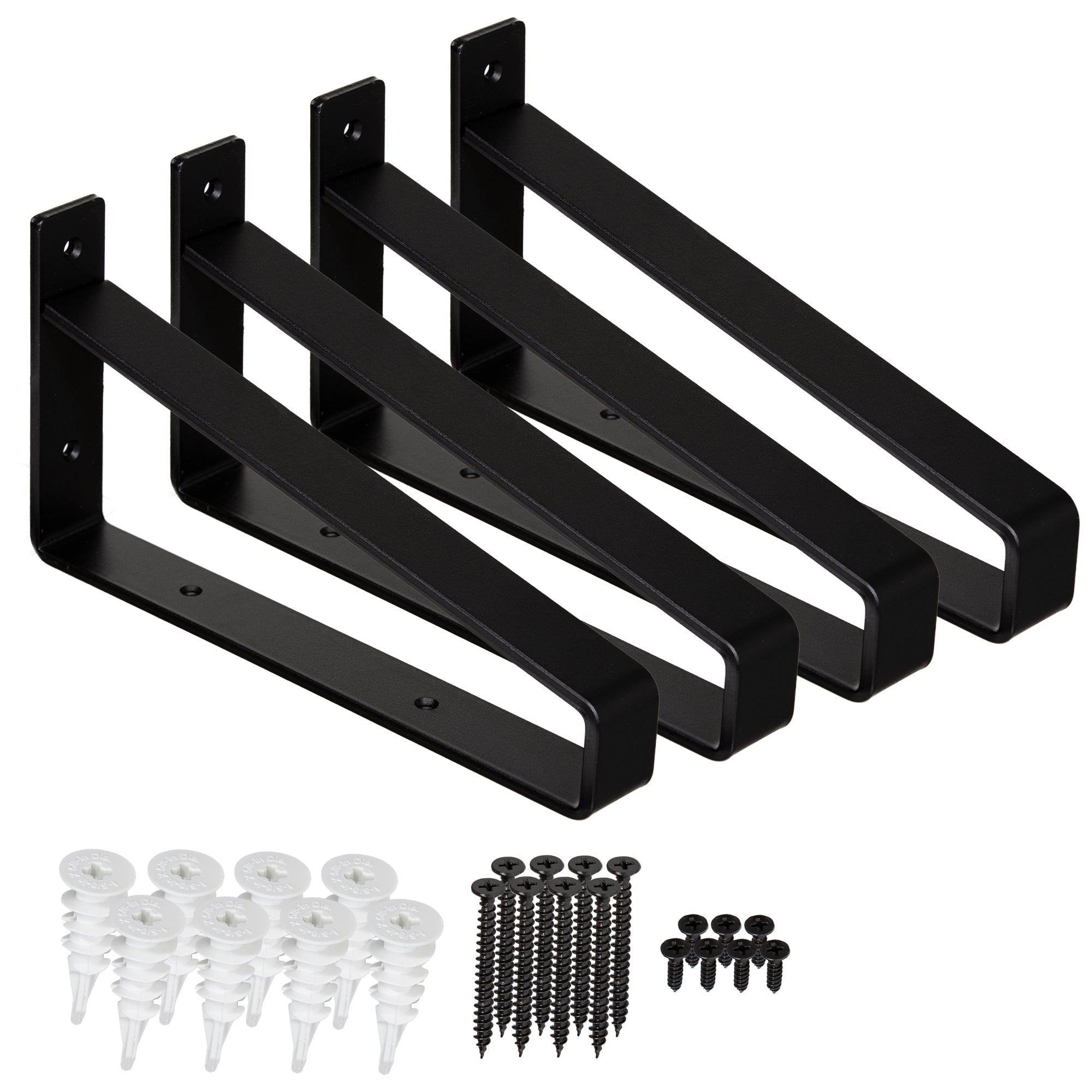 Ultra Heavy-Duty Shelf Brackets - 12 Inch Floating Wall Shelf Decor Br